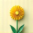 A celebratory icon of a blooming flower with a ribbon, symbolizing success and growth.