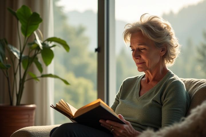 A serene individual engaged in a mindful activity, symbolizing cognitive function and mental clarity.