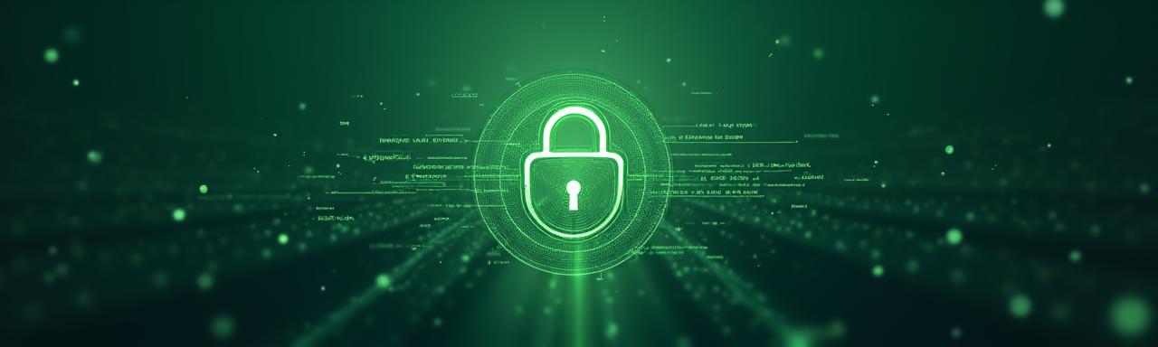 Illustration of secure data, a lock icon over abstract digital patterns, conveying trust and protection.