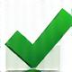 Icon representing proven results, possibly a checkmark or ascending graph
